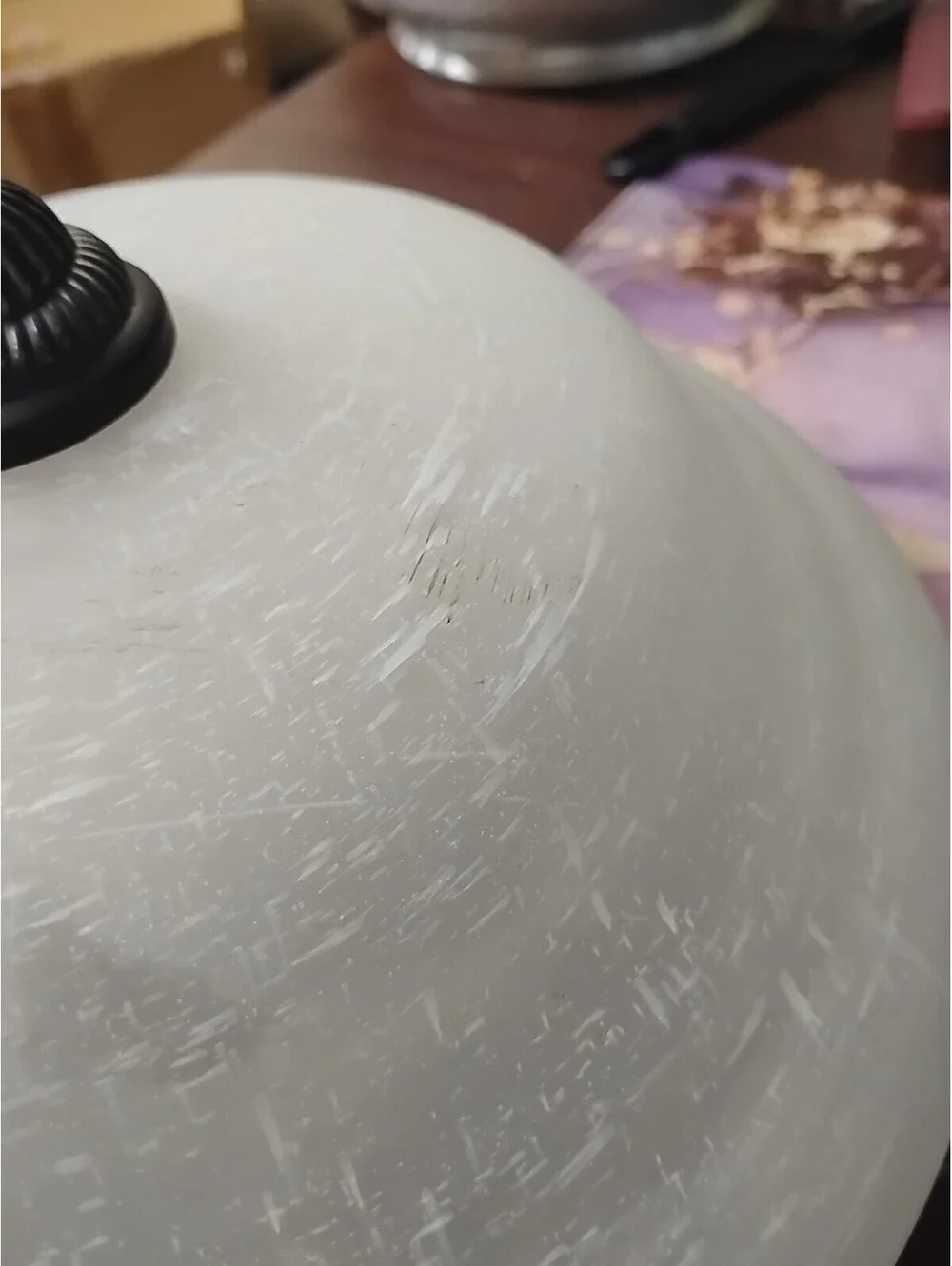 Craftsman Style Vintage White Frosted Glass 16